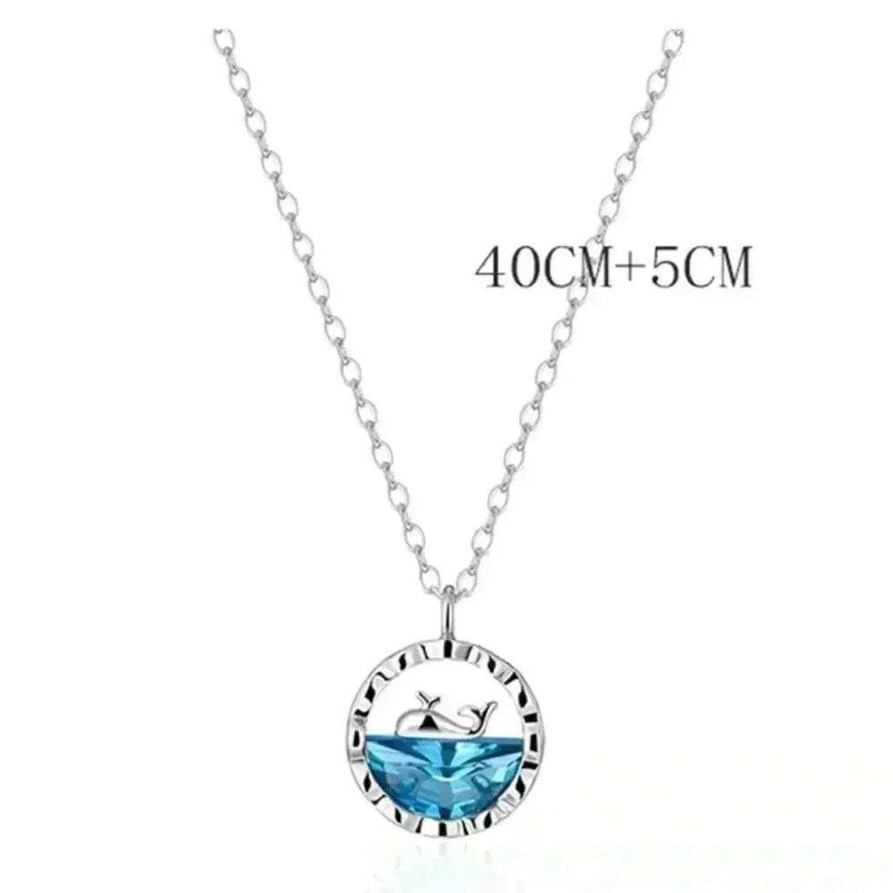 ⚠️Clearance Silver Small Whale Pendant Necklace - Picture 4 of 8